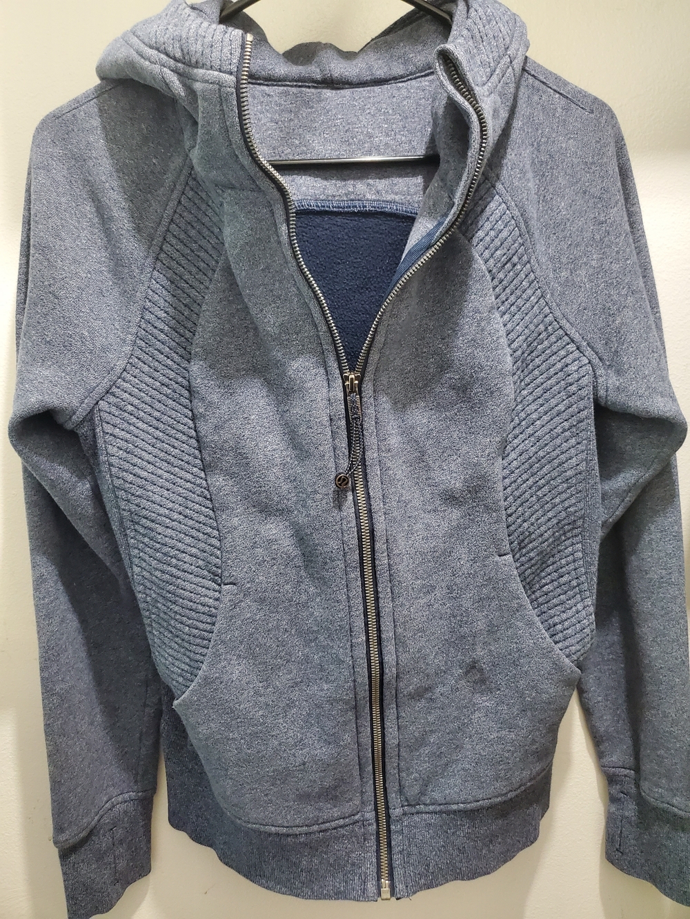 lululemon athletica Heathered Blue Full-Zip Hooded Sweatshirt